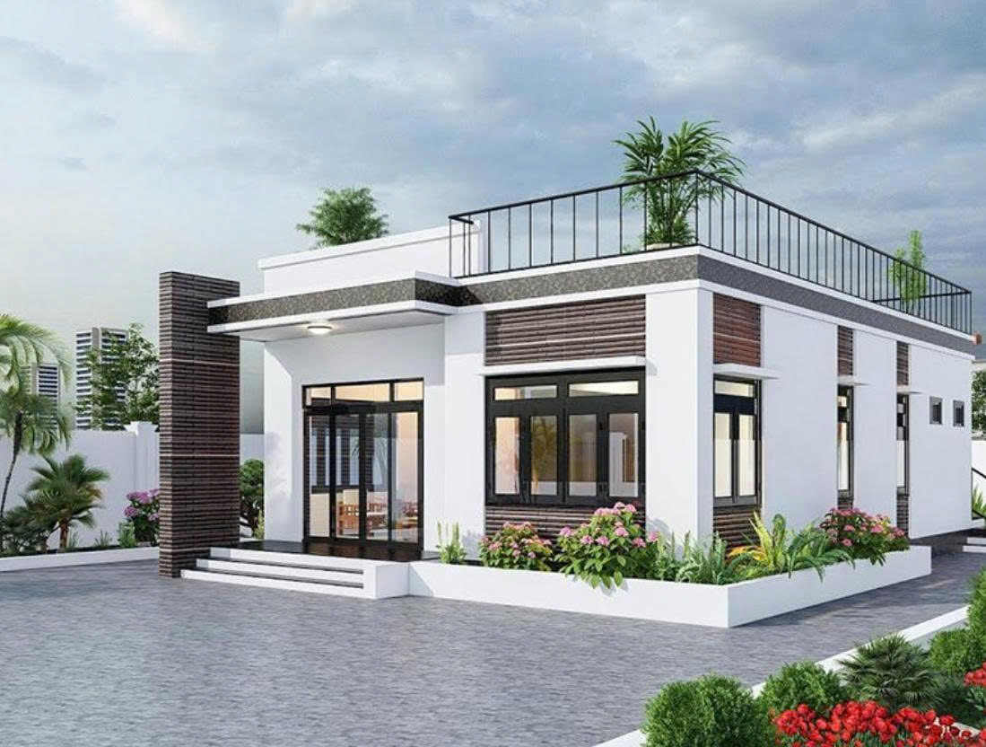 nhà cấp 4 mái bằng